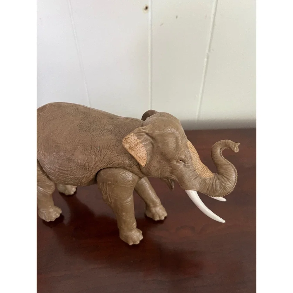 Realistic Asian Elephant Action Figure Toy Articulated‎ Wildlife Animal Brown